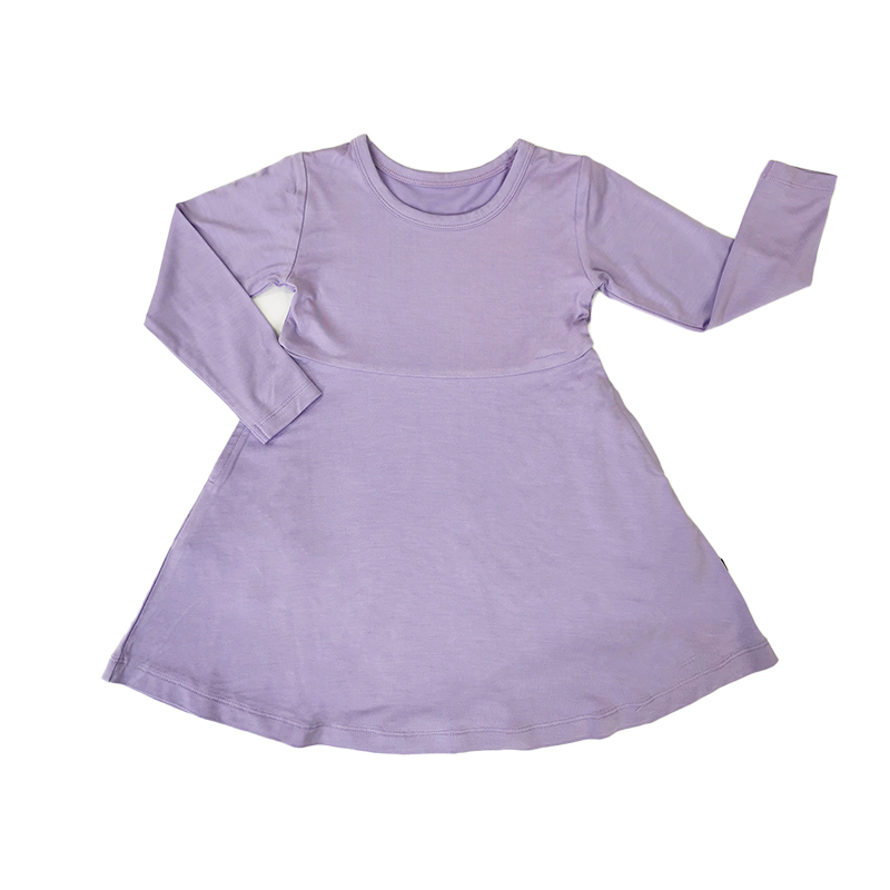 Long sleeve girls bamboo dress